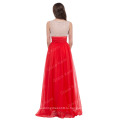 Грейс Карин прозрачная задняя бисером Красный шифон длинные платья выпускного вечера CL6130-2#